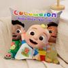 Cartoon CCoComelons Cute Cushion Cover Silky Short Plush Invisible Zipper Dustproof Sofa Pillow Case For Home Decor