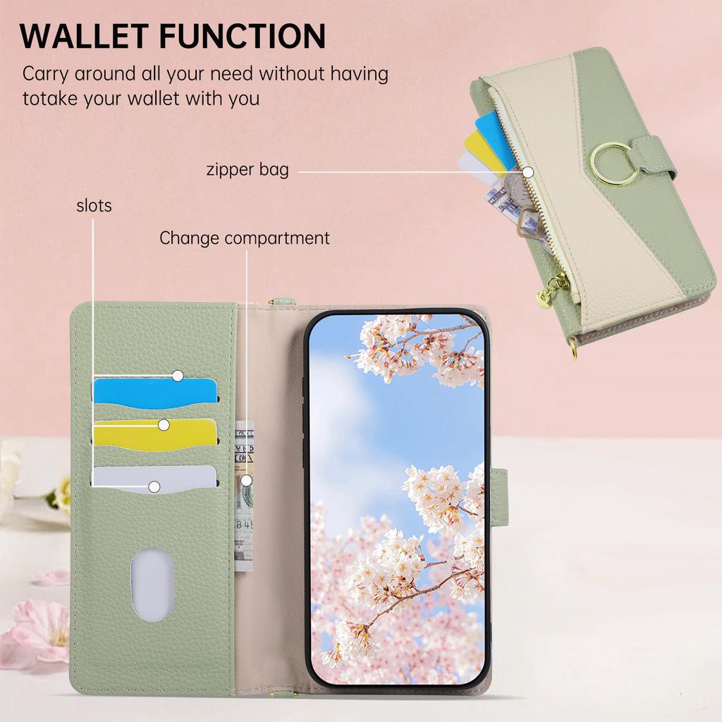Luxury PU Leather Magnetic Flip Wallet Case for Moto G40 G24 G043 E14 G06 Power Multiple Colors with Lanyard Card Holder Cove
