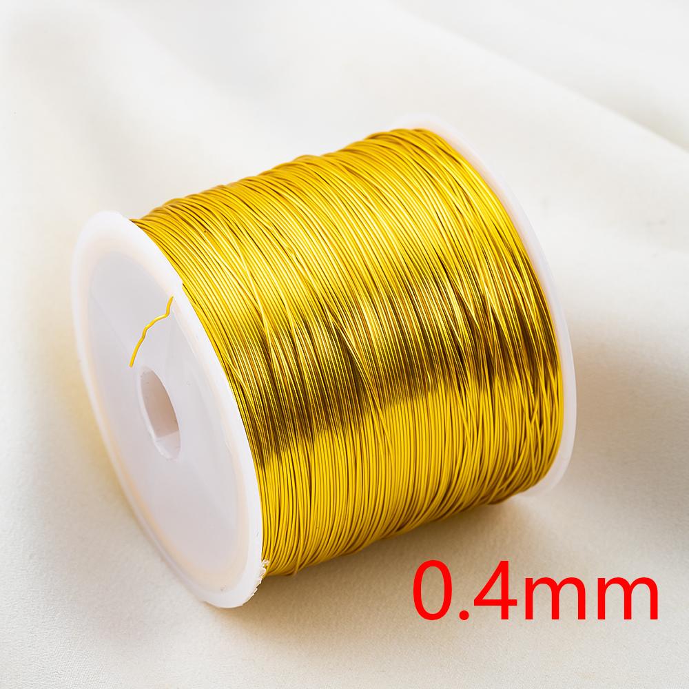 100m/Roll Gold Color Silver Colour Copper Wire for Jewelry Making DIY Bracelet Necklace DIY Colorfast Beading Wire Cord Strings