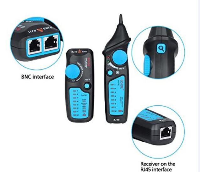 BSIDE RJ45 LAN Cable Tester RJ11 Modular Telephone Wire Electric Wire Voltage Short Circuit Checker FWT81 Japanese [Genuine Product]