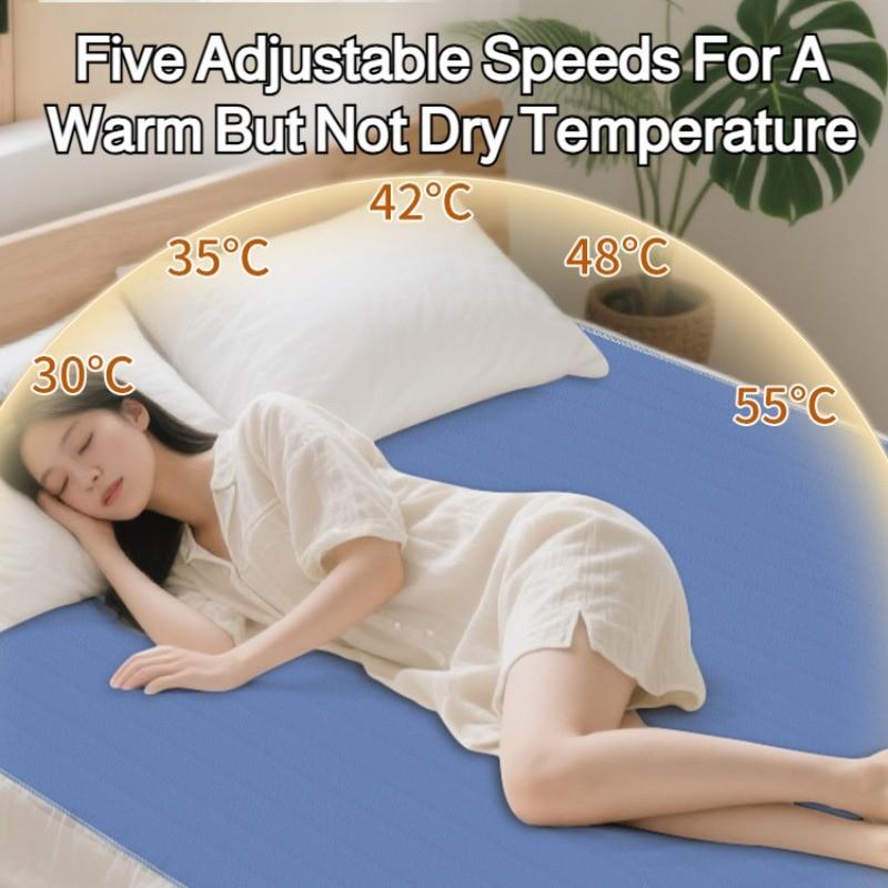 5 Speeds Cold Weather Home Use Auto Thermostat Bed Warmer Smart Electric Blanket Adjustable Temperature Heating Pad