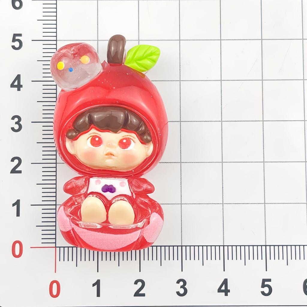 Luminous DIY Resin Accessories for Girls: Fruit-Themed Handbag Charms, Phone Case Decorations, Shoe Buckles, and Refrigerator Magnets.
