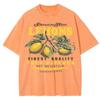 Premium Fresh Lemons Fruit Print Women Washed T-Shirts Y2K Comfortable Short Sleeve Loose All-Match T Shirt Cotton Hip Hop Top