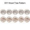 10PCS Round Tree Pattern     Wood Craft Handwork Scrapbooking Home Decoration