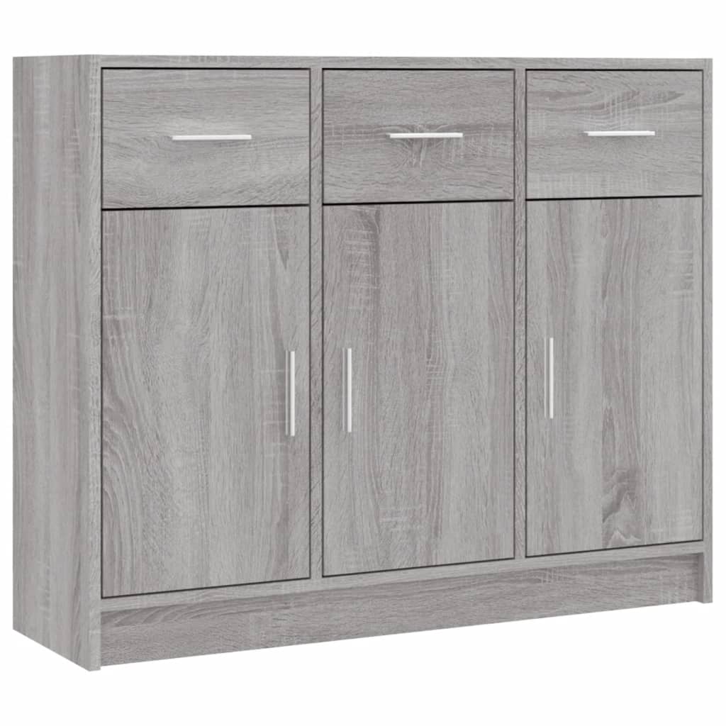 Sideboard Gray Sonoma 91x28x75 cm Particleboard