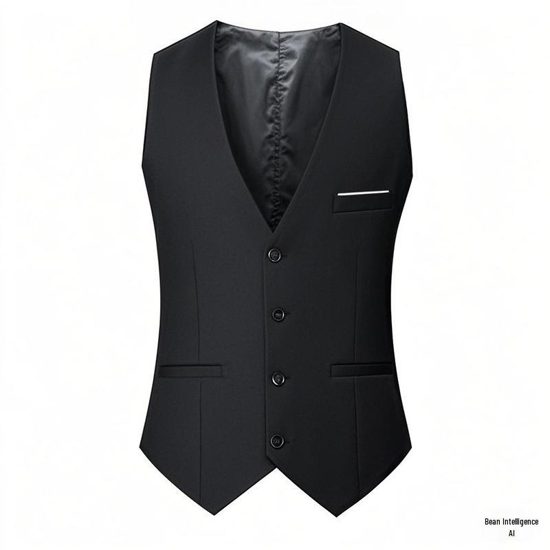 Men's Slim Fit British & Korean Style Suit Vest for Spring/Autumn