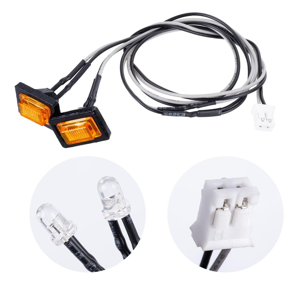 TRZX RC LED Lamp Side Lights for 1/14 Tamiya Scania R620 R470 RC Truck Accessories (Yellow Housing)