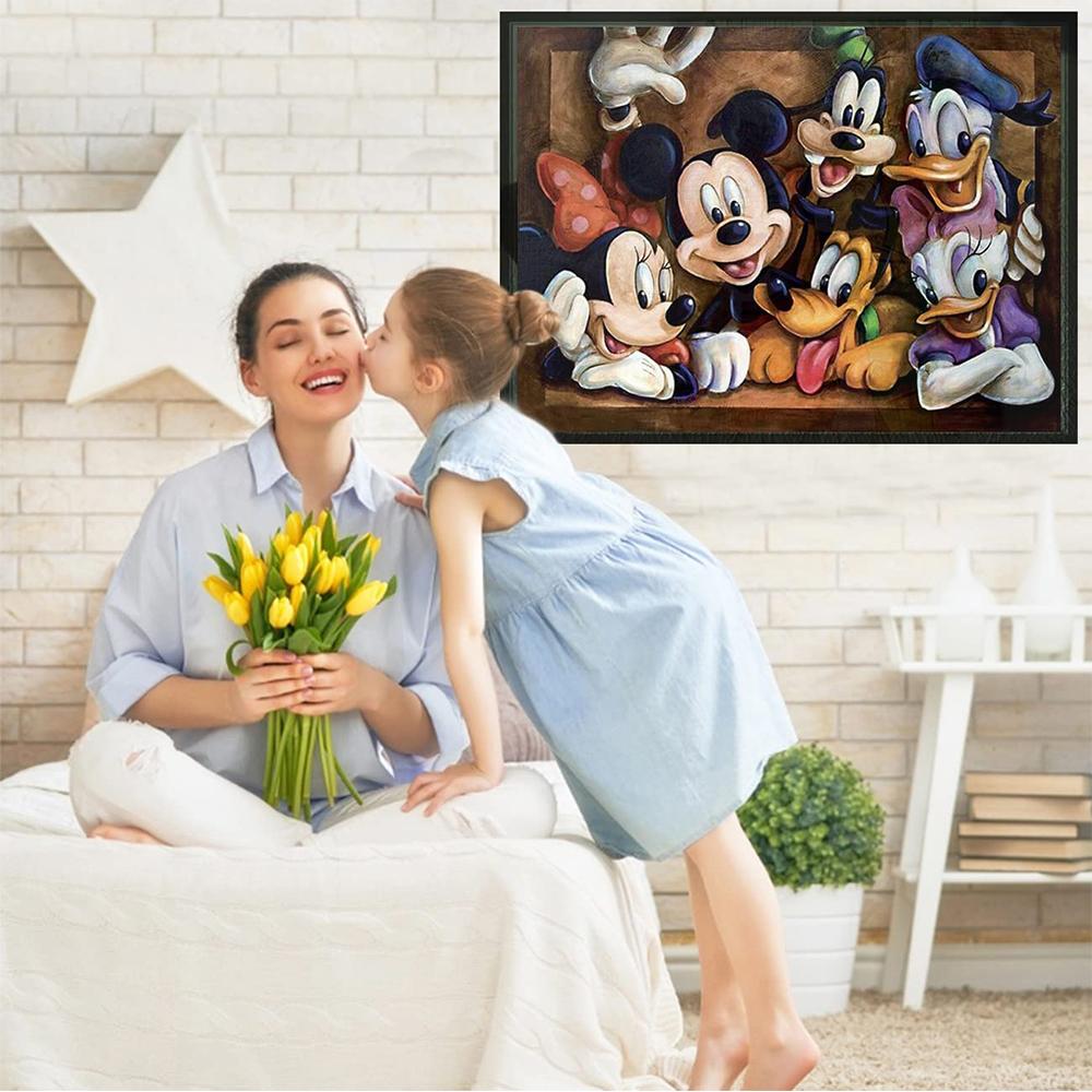 40x50cm 5D Kreslený Diamantový Obraz Postavičky Mickey Mouse Obrázek Domácí Dekorace