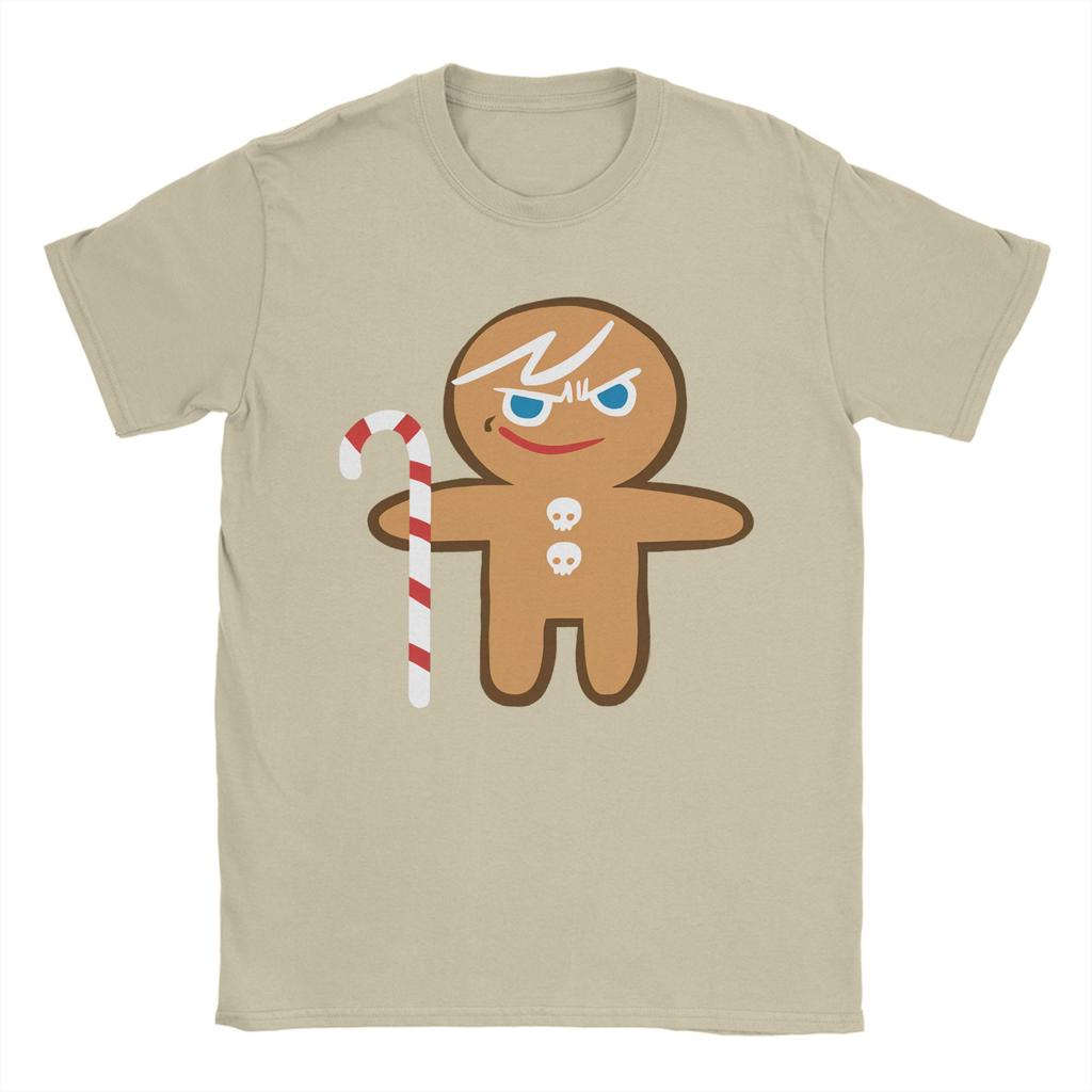 Унисекс футболка Cookies Run Kingdom Винтажная 100% хлопок Футболка с коротким рукавом GingerBrave Футболки Топы с круглым вырезом Идея для подарка