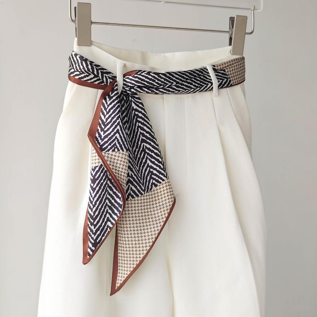 Women's Cashew Long Scarf Belt: 2025 New Style Waist & Tie-Neck Accessory for Jeans