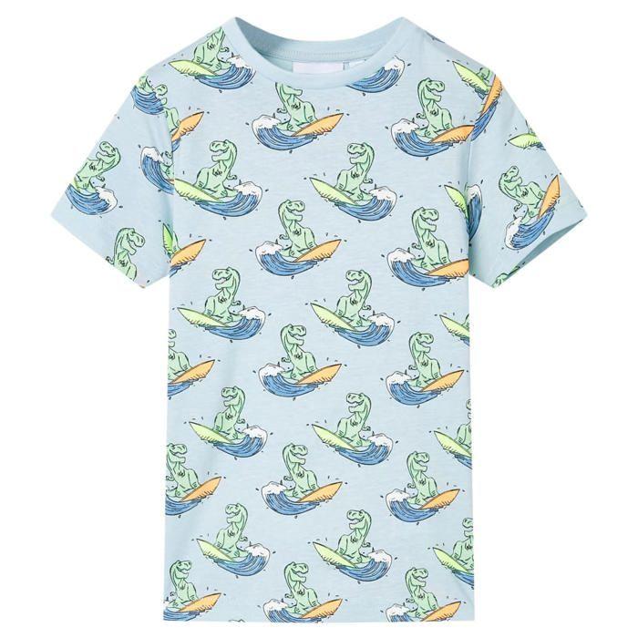 Pyjamas à manches courtes pour enfants bleu clair 92/104/116/128/140
