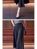 Ice Silk High Waist Wide-Leg Skirt Pants for Women - Summer 2026 Collection, Thin and Casual Seven-Point Length