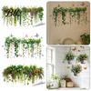 Ceiling Vine Stickers Hanging Wall Decals Green Plants Leaves Sticker Removable Peel Flexible Plant Art And Stick PVC Murals for Living Room