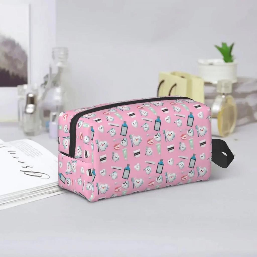 Tooth Makeup Bag for Women Travel Cosmetic Organizer Cute Care Health Storage Toiletry Bags