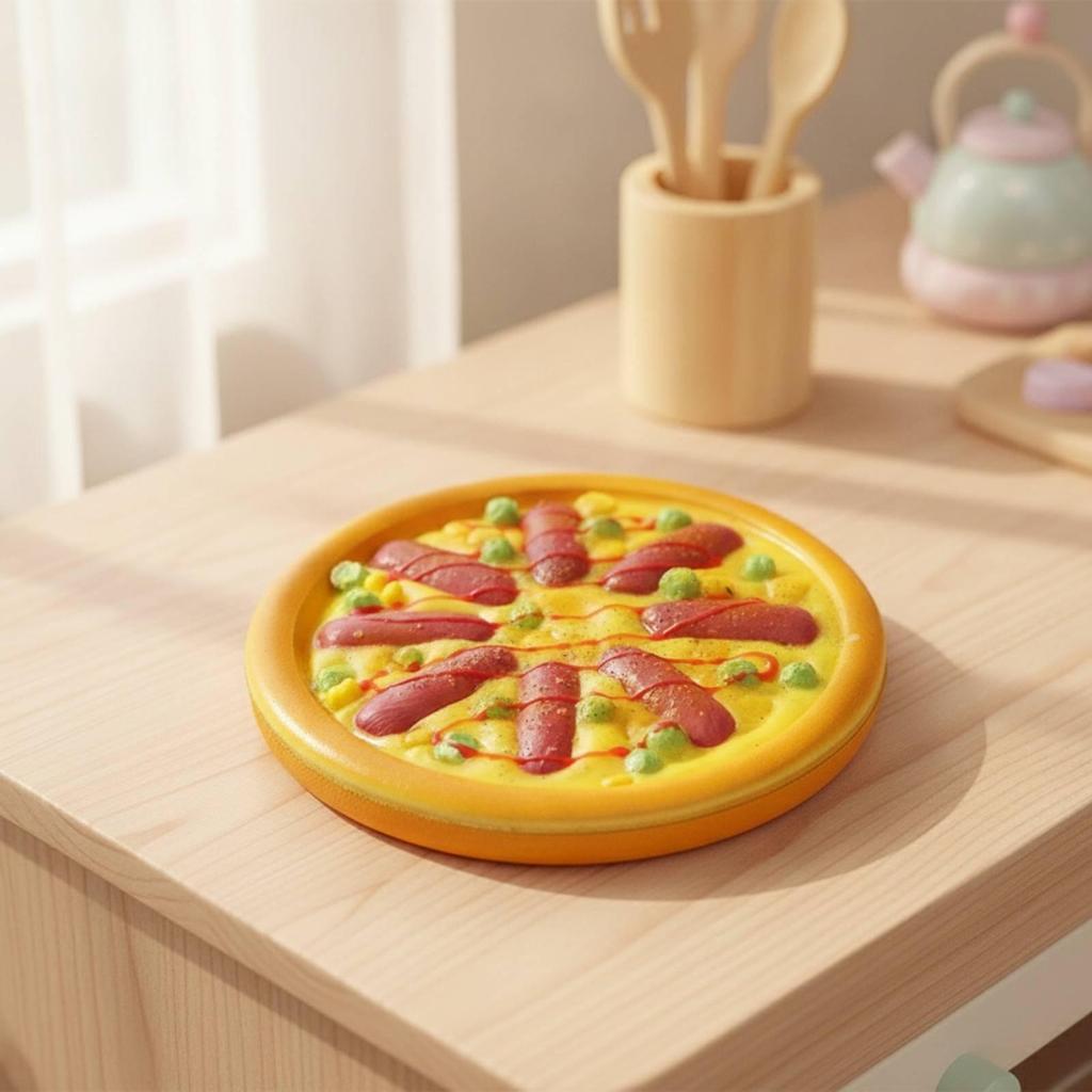 Realistic Fake Pizza Lifelike Toy Faux Play Food Round for Photography