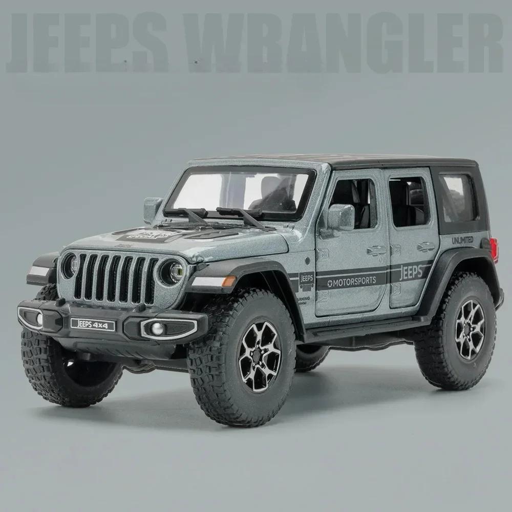 1:32 Jeep Wrangler Rubicon Off-road car Alloy Model Car Toy Diecasts Metal Casting Sound and Light Car Toys For Children Vehicle ALR1