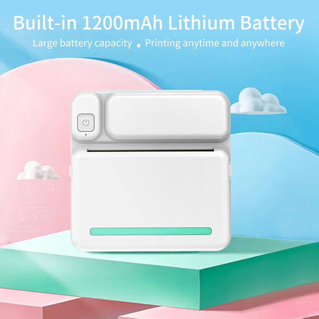 Mini Pocket Photo Printer Portable Thermal Printing Machine Wireless BT Connection for Picture Lable DIY Handcraft List