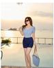Women's Plus Size Short Sleeve Sporty Swimsuit - Flaw Concealing Conservative One-Piece for Pool & Hot Spring