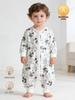 Pure Cotton Split-Leg Baby Sleeping Bag - All Seasons, Zippered & Anti-Kick for Newborns