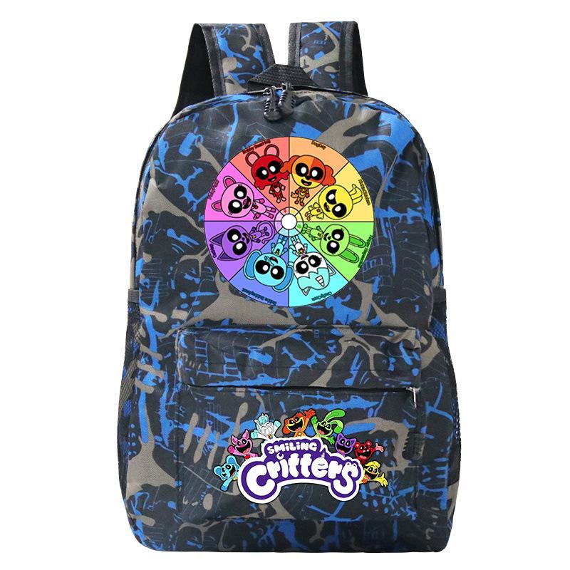 Cartoon Printed Children'S Backpack, Animation Schoolbag, Male And Female Primary And Secondary School Students Outdoor Travel Backpack