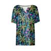 Women's T Shirt Tee Print Button Short Sleeve Daily Weekend Fashion Basic V- Neck Regular Top