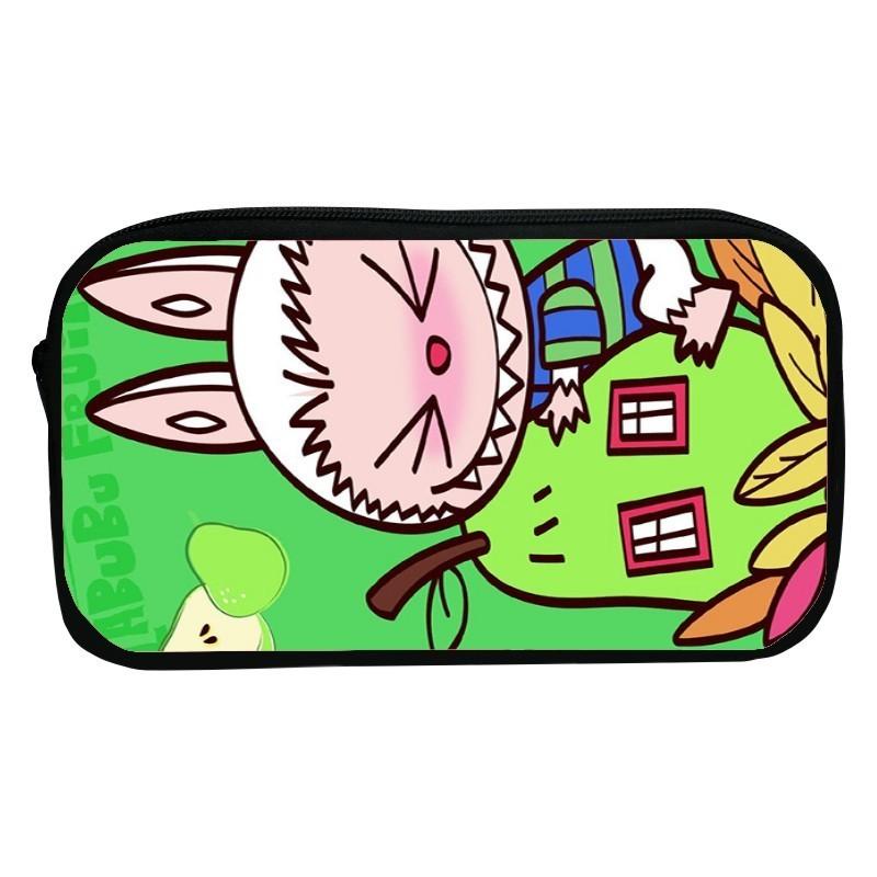 Sött tecknad kanin pennskrin för barn Hållbart polyester-pennfodral