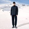 Anta Solid Color Zipper Stand Collar Long Sleeve Down Jacket Men Outerwear Basic-Black 952347914-5