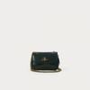 Shiny Leather Small Chain Bag Green Imported Directly From Vivienne Westwood