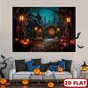 2D Flat Banner Decorative Art Halloween Background - 1 Piece of Old Town-style Pumpkin Lantern background.PMJ