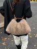 Autumn/Winter Plush Underarm Crossbody Bag: Stylish, Unique Shoulder Bag with Niche Texture