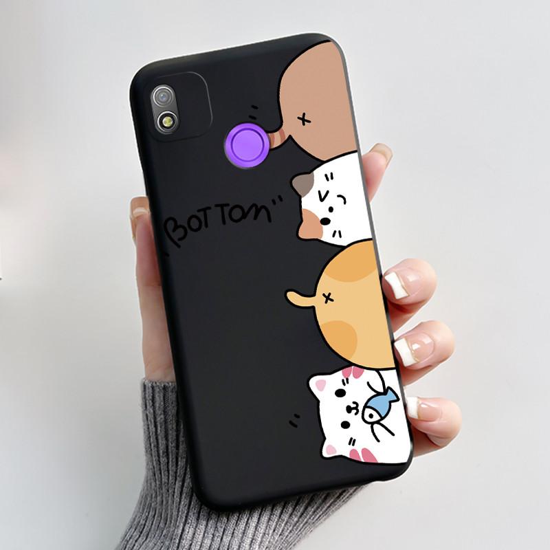 

Shockproof Casing For Tecno POP 4 Case Soft Silicone Aesthetic Fashion Cute Cat Black Cover Techno POP 4 BC2c Phone Case Shell Tecno Pop 4