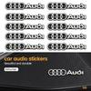 Pro Audi RS3 3D kovové nálepky na autorádio Auto odznak Znak Dekorace Příslušenství pro Audi A4 B5 B6 B7 B8 B9 A3 8P 8V 8L A5 A6 C6 C5 C7 4F A1