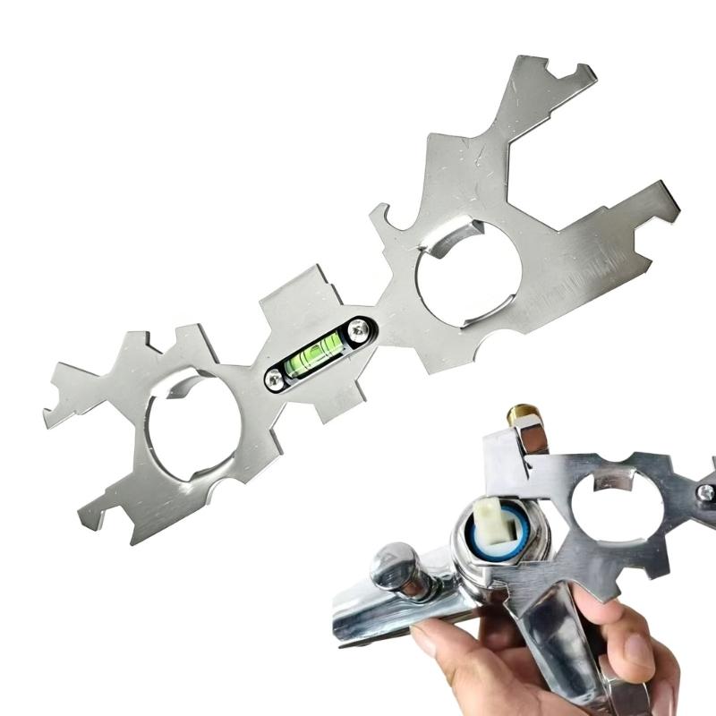 Multifunctional Bathroom Wrench Angle Leveling Wrench Shower Faucet Installation Faucet Wrench Maintenance