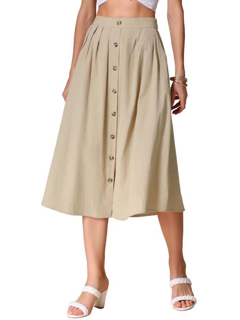 High-Waisted Versatile Summer Long Skirt – Casual and Elegant