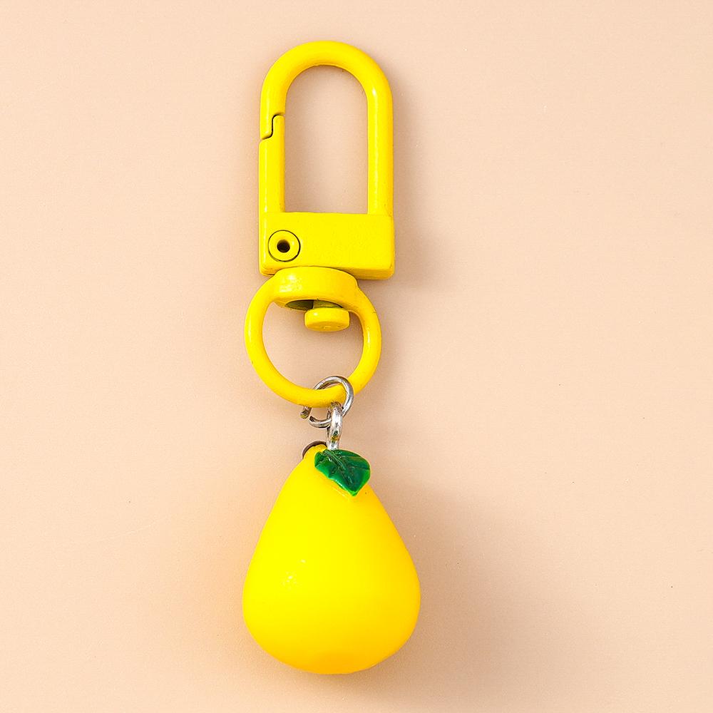 Cute Resin Simulation Fruit Keychain Grape Lemon Apple Key Ring Pendants for Women Girls Handbag Decor Kid's Jewelry Gifts