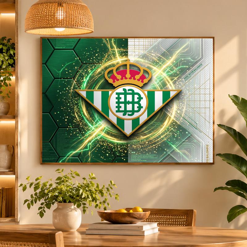 5D Diamond Painting Real Betis Football DIY Full Drill Diamond Art Kit Home Decoration