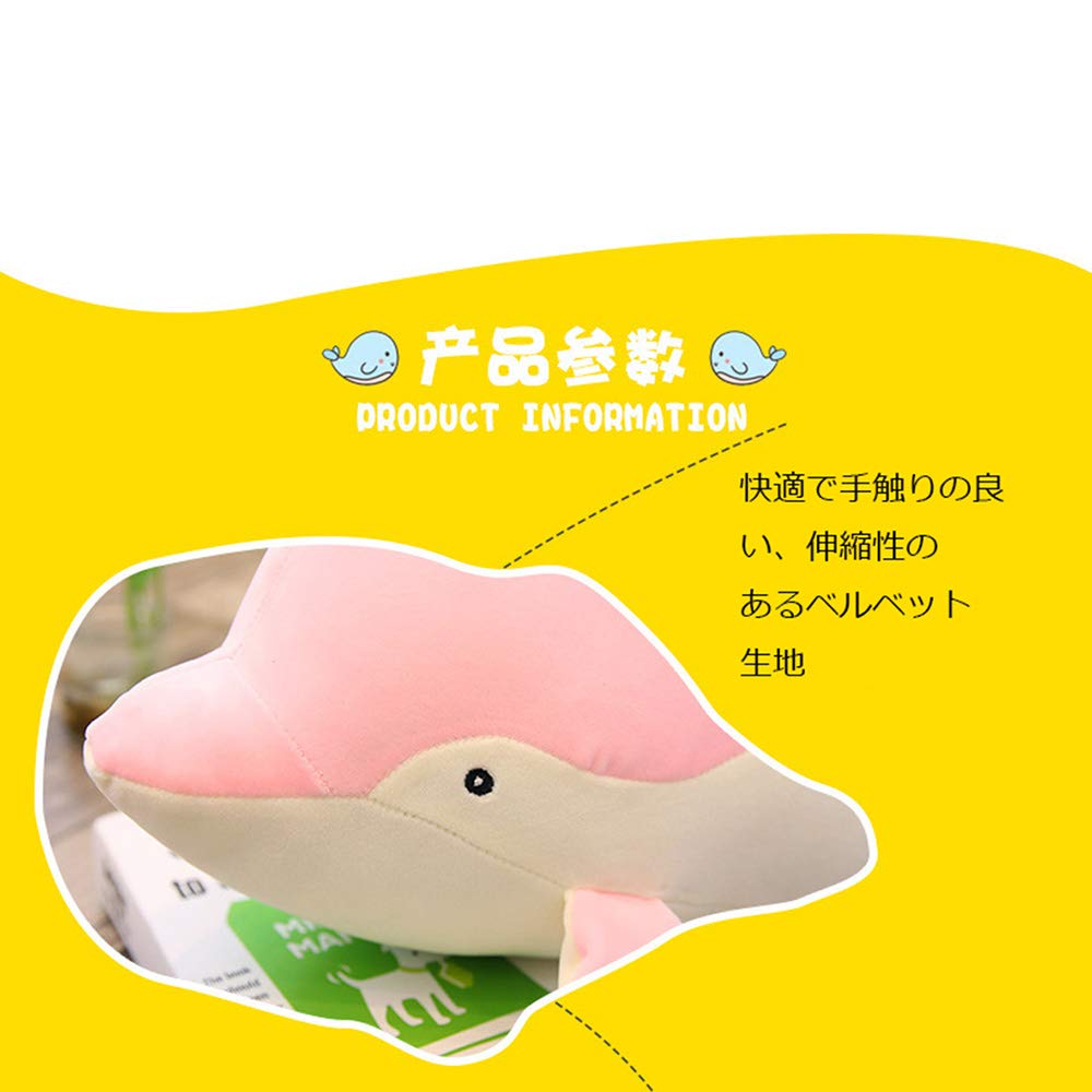 TWDRTDD Stuffed Animal Dolphin Plush Animal Doll Toy Dolphin Pillow Fluffy Cute Cartoon Plush Dolphin Doll Funny Stuffed Animal Room Decoration