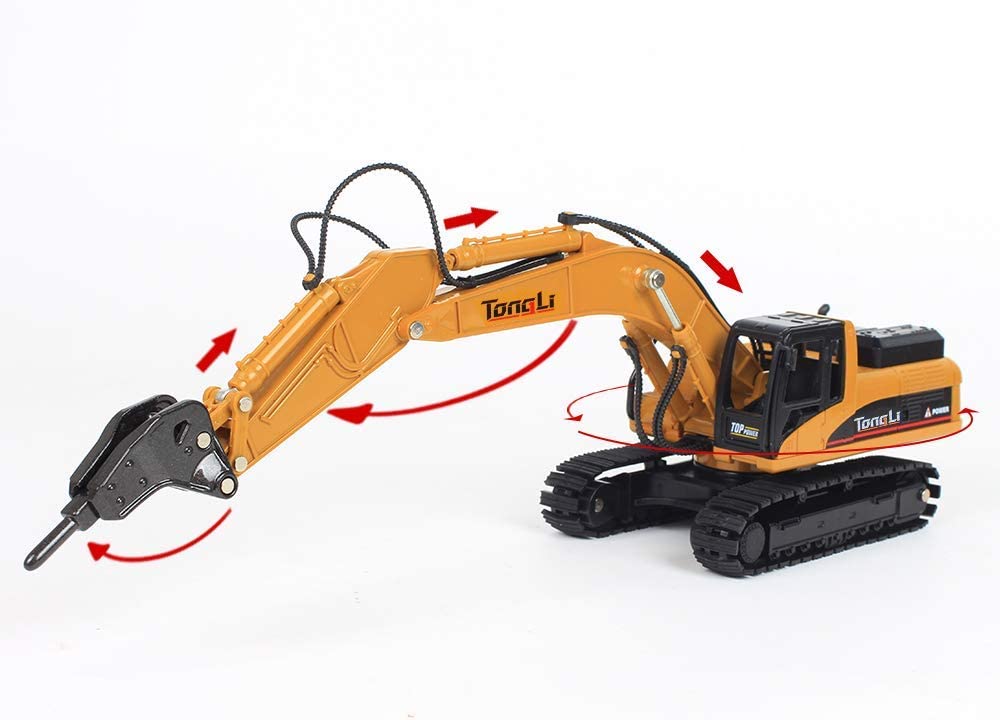 Huina 1:50 Diecasts Backhoe Loader Dump Truck Diggger Toy Vehicles Bulldozer Model Excavator Toys Collectables Christmas Gifts