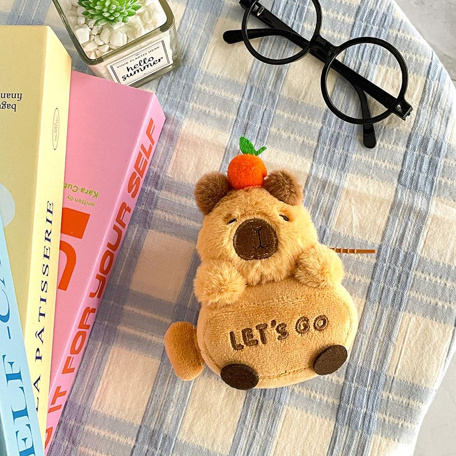 Sunglasses Capybara Plush Stuffed Toy Cherry Dolls Rope Kids Gifts Birthday