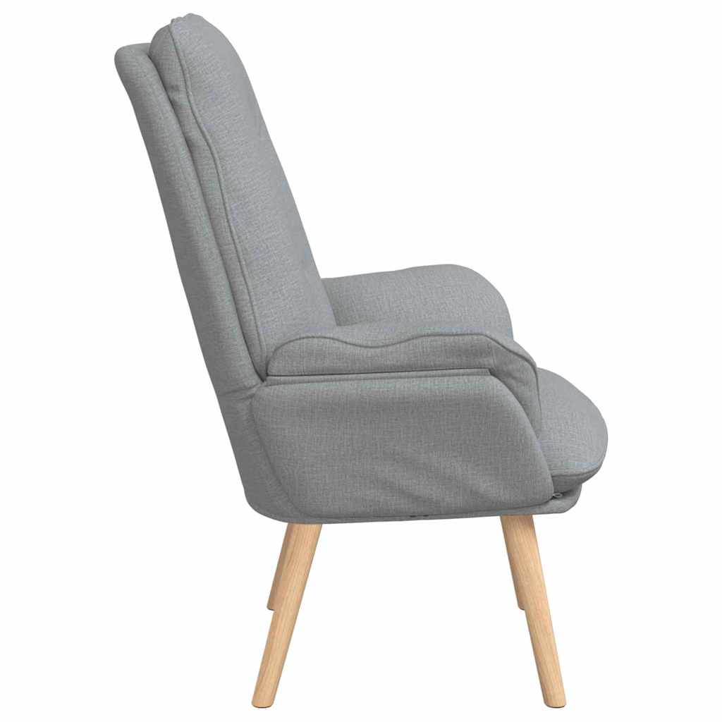 Armchair Light Grey 69 x 74 x 93 cm Fabric and Plywood