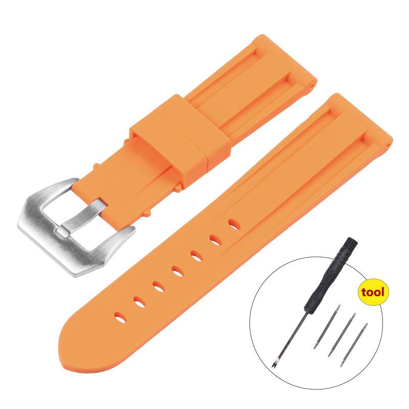 Gummi-Uhrenarmband 20mm 22mm 24mm 26mm für Panerai-Armband Silikonarmband Gummiarmband für Omega Ersatz Sport-Armband