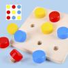 Wooden Tighten The Screws Matching Challenge Table Game Montessori Color Number Cognition Pairing Puzzle Educational Toy Gifts