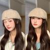 Wind beret anti-wear high-end fashion forward hat autumn and winter versatile face small knitted painter hat