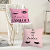 Ins Style Beauty Makeup Eyelash Pillow Case Suitable For Bedrooms Living Rooms Cars Home Decoration