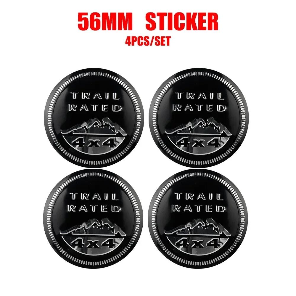 4Pcs Car Wheel Rim Center Hubcap Sticker Styling for Jeep Compass Patriot Grand Cherokee Wrangler JL Commander Renegade Liberty AMV1