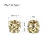 uxcell 50pcs Insert Nuts with Knobs, M3 Female Thread Bit Inserts, 4x5mm, Brass, Embedded Nuts, for Repair Equipment and Furniture, Gold Finish