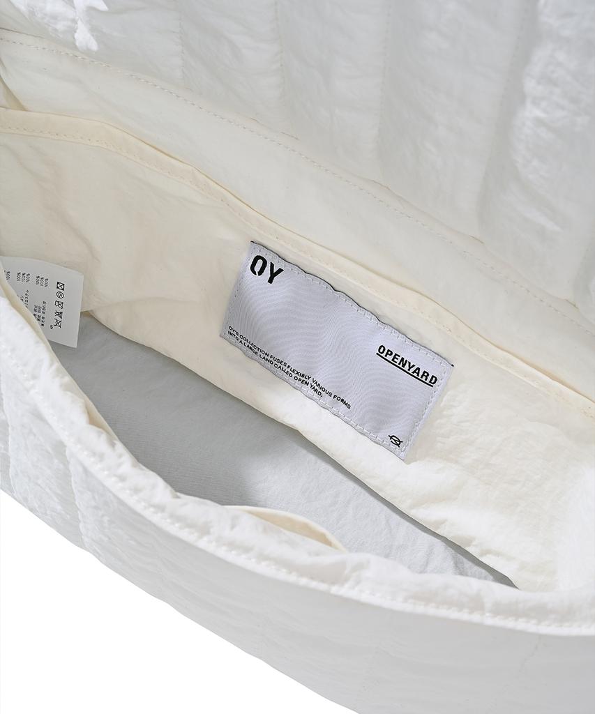 Openyard(Oy) Padding Tie Cross Bag-White