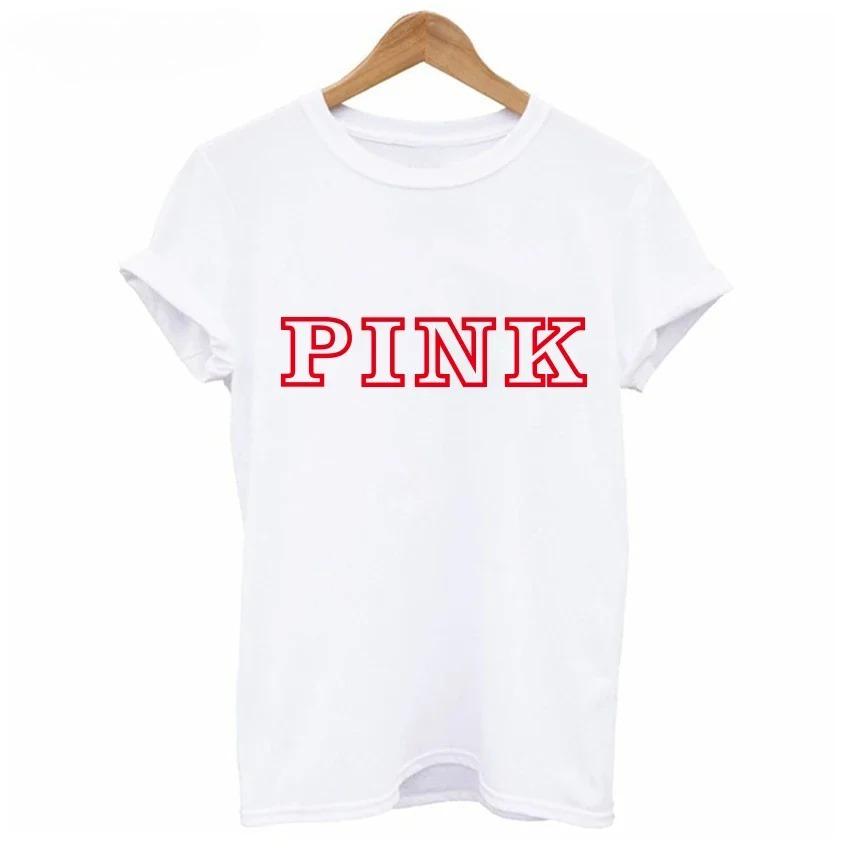 

Harajuku Fashion PINK Letter Printed TShirts Women Tops Tee t shirt Women For Female ONeck tumblr kawaii Casual Short Sleeve 4XL