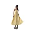 Seaside Vacation Super Beautiful Yellow Suspender Dress Women's Summer Travel Thai Gentle Wind Waist French Long Skirt