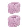 1 Pair Face Washing Wristbands Strong Water Absorption Skin Friendly Soft Pure Color Women s Wrist Towels for Home Travel